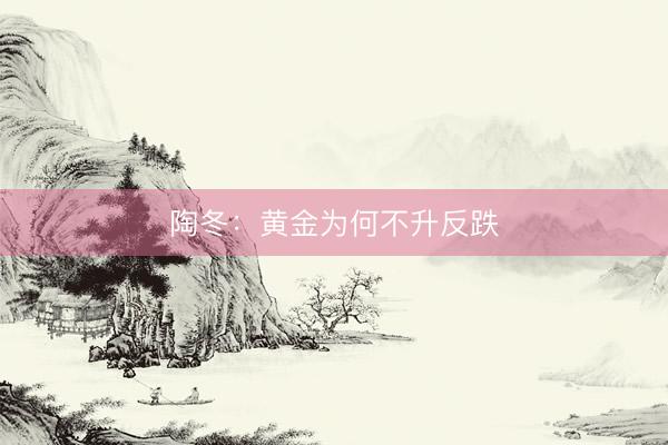 陶冬：黄金为何不升反跌