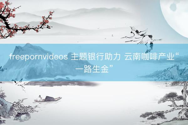 freepornvideos 主题银行助力 云南咖啡产业“一路生金”