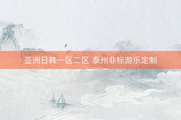 亚洲日韩一区二区 泰州非标游乐定制
