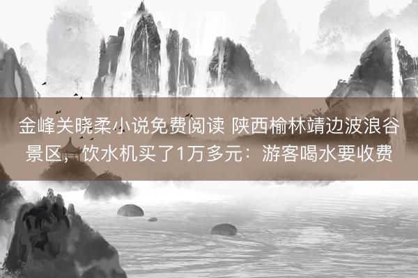 金峰关晓柔小说免费阅读 陕西榆林靖边波浪谷景区，饮水机买了1万多元：游客喝水要收费
