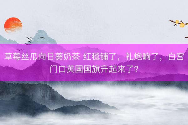 草莓丝瓜向日葵奶茶 红毯铺了，礼炮响了，白宫门口英国国旗升起来了？