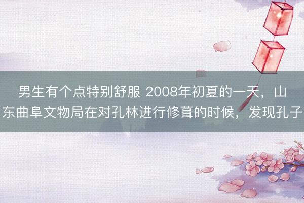 男生有个点特别舒服 2008年初夏的一天，山东曲阜文物局在对孔林进行修葺的时候，发现孔子