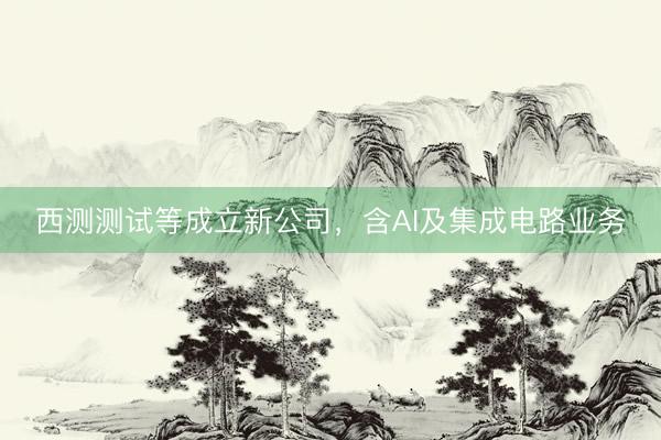 西测测试等成立新公司,含AI及集成电路业务