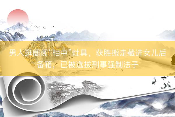男人逛阛阓“相中”灶具，获胜搬走藏进女儿后备箱，已被选拔刑事强制法子