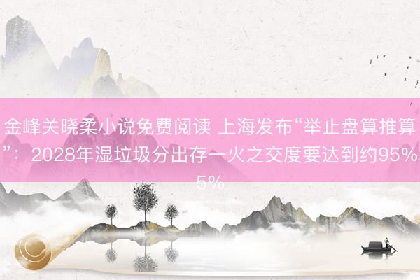 金峰关晓柔小说免费阅读 上海发布“举止盘算推算”：2028年湿垃圾分出存一火之交度要达到约95%