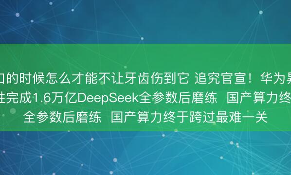口的时候怎么才能不让牙齿伤到它 追究官宣！华为昇腾910C芯片得胜完成1.6万亿DeepSeek全参数后磨练  国产算力终于跨过最难一关
