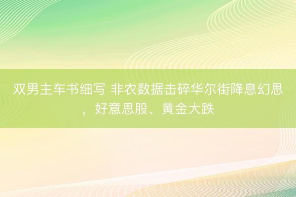 双男主车书细写 非农数据击碎华尔街降息幻思，好意思股、黄金大跌