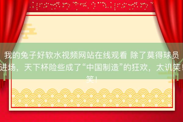 我的兔子好软水视频网站在线观看 除了莫得球员进场,天下杯险些成了“中国制造”的狂欢,太讥笑!