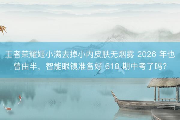 王者荣耀姬小满去掉小内皮肤无烟雾 2026 年也曾由半，智能眼镜准备好 618 期中考了吗？